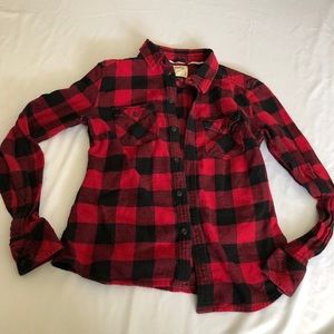 TNA black and red flannel